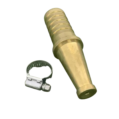 Brass Jet Fire Fighting Nozzle With Barb & SS Clamp • $31.20