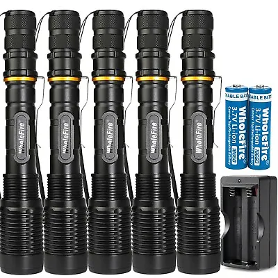 $11.98 • Buy Tactical Police 990000 Lumens L2 LED 5 Modes Zoomable Flashlight Aluminum Torch