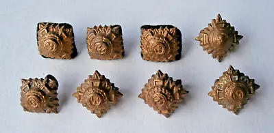 8 Very Unusual Small 12m Officers Brass Pips • £9.99