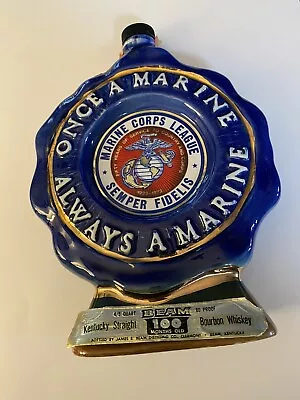 Vintage Jim Beam Collector Decanter - Once A Marine Always A Marine • $149