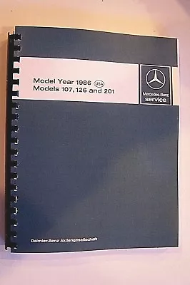 1986 Mercedes Owners Service Repair Book Shop Manual W107 Sl W126 Sec 300sdl 201 • $82.99