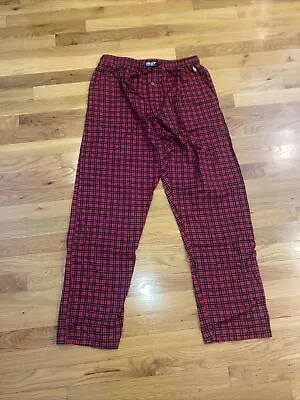 Polo Ralph Lauren Mens Sleepwear Pajama Pants Plaid Red Black LG  Soft • $4.99