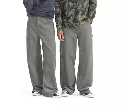 No Boundaries Unisex GREEN Corduroy Carpenter Pants Size 32 X 31 NWT • $23.99