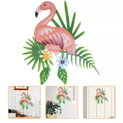  Wall Flamingo Hanging Ornament Wall Art Decoration Garden Wall Flamingo Pendant • £17.59