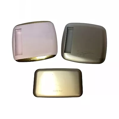 (3) Vintage Mary Kay Makeup Mirrored Compact Signature Blush Foundation Perfect • $16.95