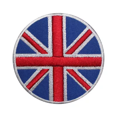 Union Jack United Kingdom Flag Iron On Patch Sew On Badge Embroidered Patch • £2.49