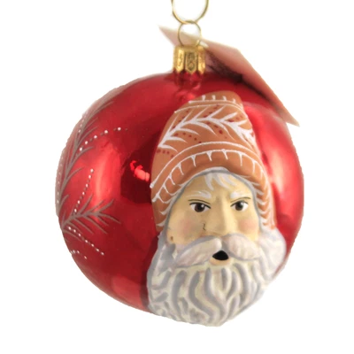$47.99 • Buy Vaillancourt Santa Portrait Glass Christmas Ornament Or20502