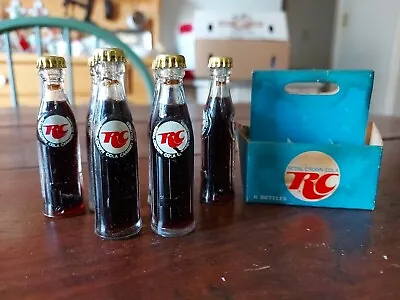Vintage 3  RC Royal Crown Cola Sixpack Miniature Bottles Cardboard Case • $60