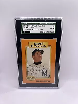 Mickey Mantle Signed 1987 Hygrade Baseballs’s All Time Greats Card JSA SGC Auto • $799.99