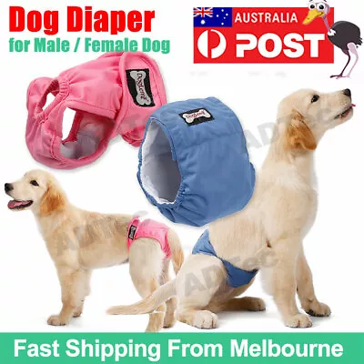 $7.95 • Buy Male Dog Puppy Pet Nappy Diaper Belly Wrap Band Sanitary Pants Underpants AU