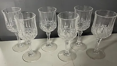 6 PC Set Cristal D'Arques Longchamp 2 Oz Crystal Glasses Cordial Liqueur Sherry • $22.99