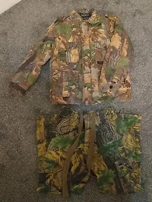 Childs Jack Pyke Camo Field Jacket And Trousers Size Junior X Small  • £20