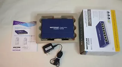 Netgear Prosafe GS108  Gigabit Switch GS108v4  8 Port Gigabit Desktop Switch • $12