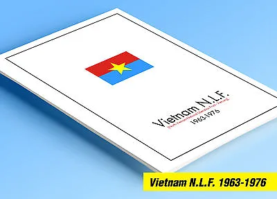 COLOR PRINTED NORTH VIETNAM [N.L.F.] 1963-1976 STAMP ALBUM PAGES (10 Ill. Pages) • $6