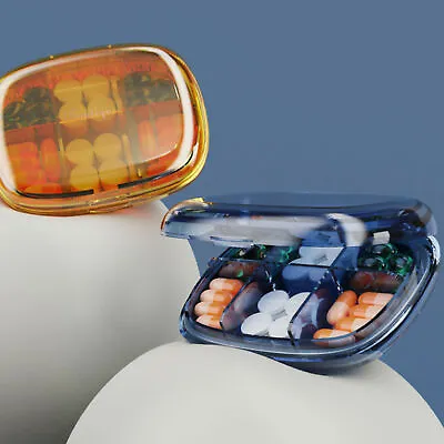 $12.34 • Buy Portable Pill Cutter Tablet Vitamin Splitter Divider Travel Medicine Storage Box
