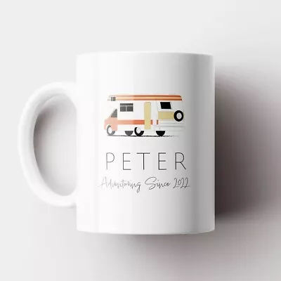 Personalised Mug Motorhome Camper Van Adventuring Since Custom Gift 11 Fl Oz • £12.99