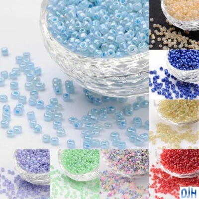 50g 1000+ Pcs Ceylon Glass Seed Beads 3mm Select Colour • $3.99