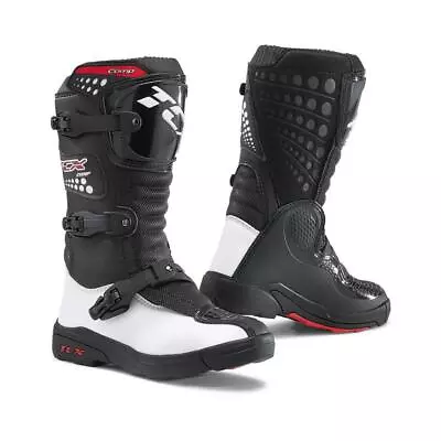 TCX Comp-Kid Off-Road Youth Motorcycle Boots - Black/White • $180