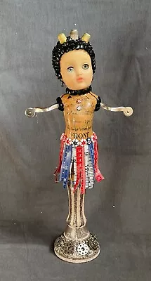 ASSEMBLAGE ART Vintage Doll Head Dress Form Mannequin #230 • $84.99
