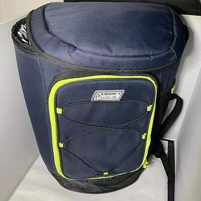 Coleman XPAND 30-Can Soft Cooler Navy Backpack Spider Pockets Elastic Clean • $29.99