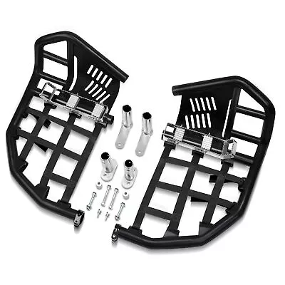 For YFZ 450R 450X YFZ450R YFZ450X Nerf Bars Pro Peg Black Bar With Black Nets • $169.65