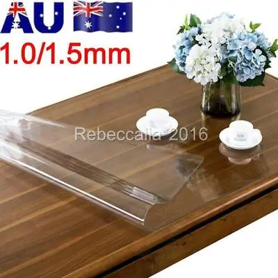 $26.35 • Buy PVC Crystal Clear Plastic Table Cover Mat Thick For Desk Dining Table 70*120cm