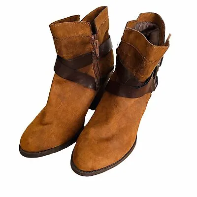 Mossimo Womens Brown Buckle Booties Boots Shoes Size 7.5 • $7.65