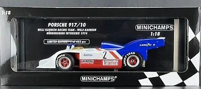 Minichamps 1:18 Porsche 917/10 #2 Willi Kauhsen - Nurburgring Interserie 1974 • $119