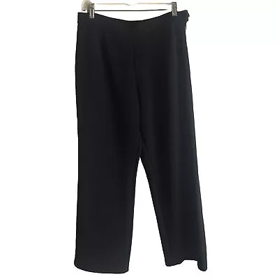 SIGRID OLSEN Women’s Pants Black W/Side 7” Zipper And 1-1/2” Waistband Sz. L • $15