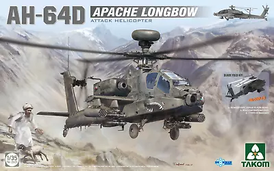 Takom 1/35 US AH-64D Apache Longbow Attack Helicopter 2601 • $79.99