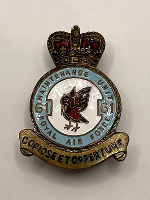 Raf Qc Lapel Badge - 61 Maintenance Unit • £9.99