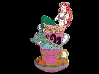 Fantasy Pin - Disney Little Mermaid Princess Ariel On Mad Hatter Tea Cups LE100 • $2.80