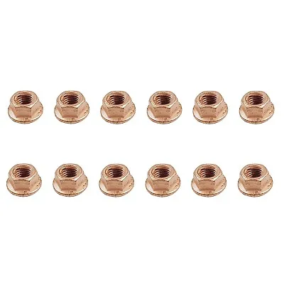 Set Of 12 Copper Lock Nut 8 Mm- Exhaust OEM For BMW E10 E24 E30 E31 E32 E34 • $14.83