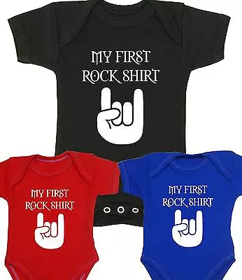 £7.99 • Buy BabyPrem Baby Clothes Boys Girls MY FIRST ROCK SHIRT Music Vest Bodysuit Gifts