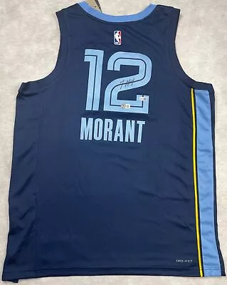 Ja Morant Autographed Signed Memphis Grizzlies Blue Nike Swingman Jersey BAS COA • $0.99