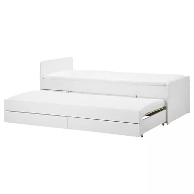 Ikea Slakt Twin Trundle Bed With Storage • £30
