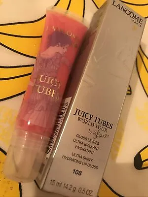 🎁Lancome Juicy Tubes Lip Gloss 108 Moulin Rose Pretty Pink Juicy World Tour • £32.99