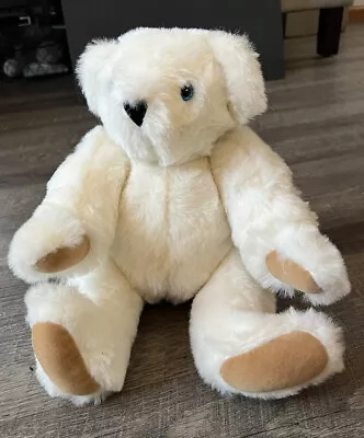 White Vermont Teddy Bear With Tan Paws & Blue Eyes 5 - Jointed • $16.50