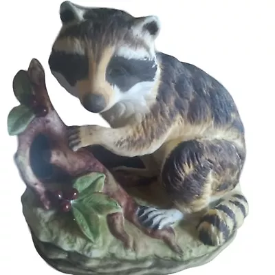 Vintage Porcelain Lefton China Hand Painted Racoon Figurine KW4752 Made In Japan • $9