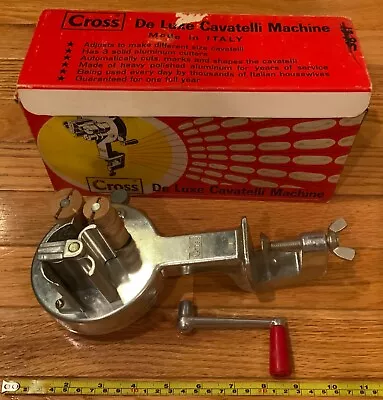 Vintage Italian Cross De Luxe Cavatelli Pasta Machine Maker Adjusts Size Gnocchi • $42.95