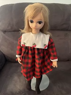 Vintage Lonely Lisa Big Eye Doll By Royal 1964 Original Dress W/Stand Very Rare • $199.20