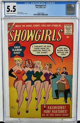 Showgirls #1 CGC Graded 5.5 (1957) Millie The Model Silver Age Atlas Comics • $1744.95