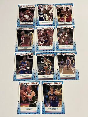 1989-90 Fleer Basketball All Star Sticker Complete 11 Car Set - MICHAEL JORDAN • $34.99