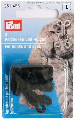 £4.65 • Buy Prym Black Fur Hooks And Eyes - 3 Pieces