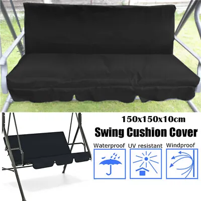 3 Seater Outdoor Waterproof Garden Swing Cushion Replacement Swing Seat Cover UK • £10.44