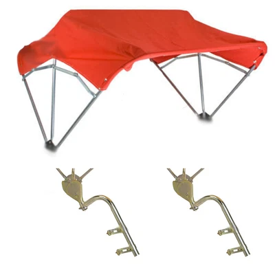 $434.99 • Buy Universal Tractor Umbrella Buggy Top 3 Bow 48  Red Complete W/ Fender Mounts