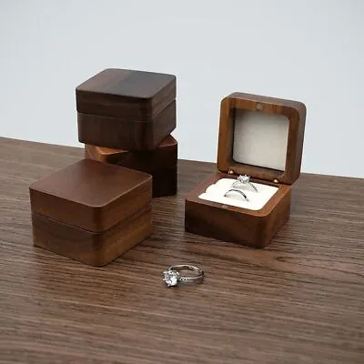 Case Wooden Ring Storage Box Jewelry Box Lover Ring Display Box Storage Holder • $15.68