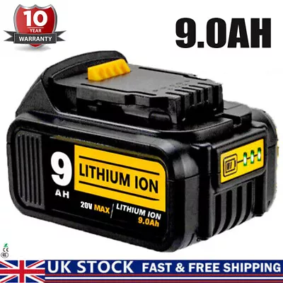 For Dewalt DCB184 18V Li-Ion 9.0Ah Max Slide Battery Pack With LED Display • £30.90