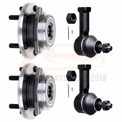 New Set (2) Front Wheel Hubs And Bearings + (2) Outer Tie Rod Ends Fits Chrysler • $78.27