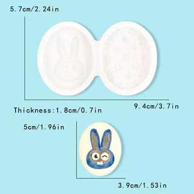 Easter Rabbit Egg Silicone Cake Mold Fondant Sugarcraft Chocolate Baking Mould  • £2.59